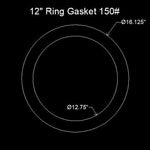 12" Ring Flange Gasket - 150 Lbs. - 1/8" Thick Garlock 3760U