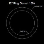 12" Ring Flange Gasket - 150 Lbs. - 1/16" Thick Garlock Blue-Gard 3700