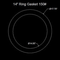 14" Ring Flange Gasket - 150 Lbs. - 1/8" Thick Garlock GYLON® Style 3500