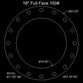 16" Full Face Flange Gasket (w/16 Bolt Holes) - 150 Lbs. - 1/8" Thick Garlock IFG-5500