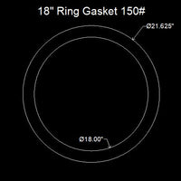 18" Ring Flange Gasket - 150 Lbs. - 1/16" Thick Garlock GYLON® Style 3500