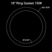 18" Ring Flange Gasket - 150 Lbs. - 1/8" Thick Garlock GYLON® Style 3500