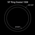 18" Ring Flange Gasket - 150 Lbs. - 1/8" Thick Garlock GYLON® Style 3510