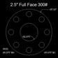 2-1/2" Full Face Flange Gasket (w/8 Bolt Holes) - 300 Lbs. - 1/8" Thick Garlock Blue-Gard 3000