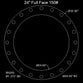 24" Full Face Flange Gasket (w/20 Bolt Holes) - 150 Lbs. - 1/16" Thick Garlock Blue-Gard 3700