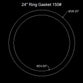 24" Ring Flange Gasket - 150 Lbs. - 1/16" Thick Garlock Blue-Gard 3700