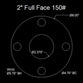 2" Full Face Flange Gasket (w/4 Bolt Holes) - 150 Lbs. - 1/8" Thick Garlock IFG-5500