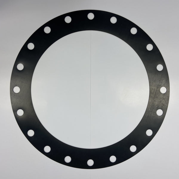 24" Full Face Flange Gasket (w/20 Bolt Holes) - 150 Lbs. - 1/16" Thick EPDM NSF-61