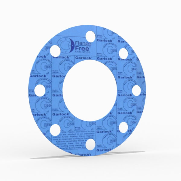 3" Full Face Flange Gasket (w/8 Bolt Holes) - 300 Lbs. - 1/8" Thick Garlock Blue-Gard 3000