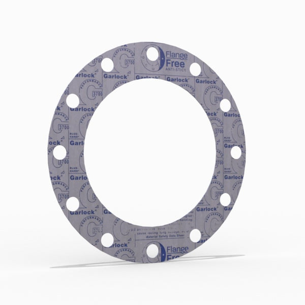 10" Full Face Flange Gasket (w/12 Bolt Holes) - 150 Lbs. - 1/16" Thick Garlock Blue-Gard 3700