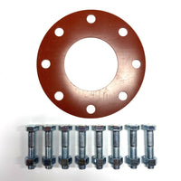 Flange Kit  8" Full Face 150# 1/16" Thick (SBR) Red Rubber Gasket & Bolt Pack