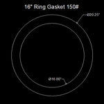 16" Ring Flange Gasket - 150 Lbs. - 1/16" Thick Garlock Blue-Gard 3000